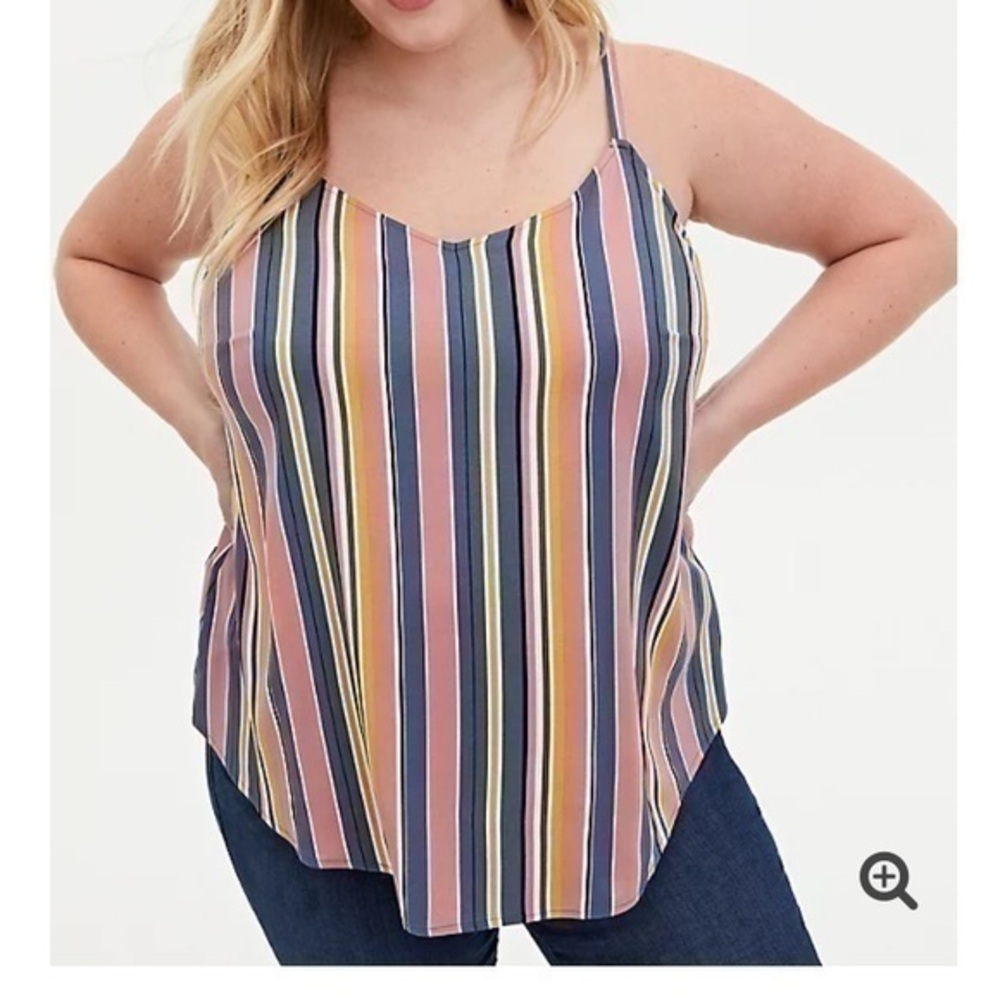 NWT Torrid 3 multi striped stretch cami